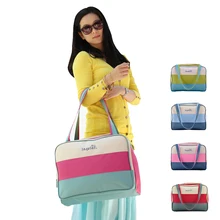 Marque Sac À Couches Bébé Sacs Pour Maman Bébé Poussette Organisateurs Rayé Multifonctionnel À Langer Mère De Maternité Sacs Femmes Sacs