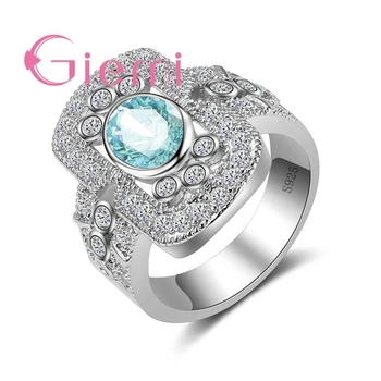 

and CZ Wholesale Square Geometric Pattern Crystal Stone Ring for Women Wedding Ceremony Jewelry