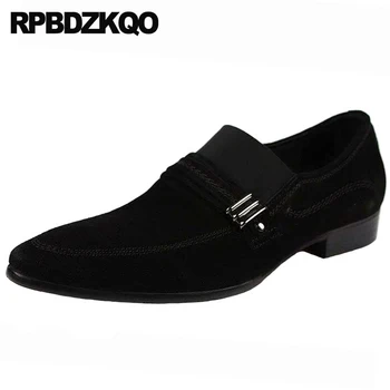 

Pointed Toe British Style Monk Strap Dress Metal Men Formal Suede Shoes Office Italy Rubber Black Luxury Italian Big Size Nubuck