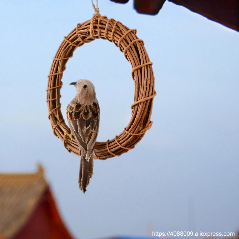 

Wall Window display Decoration Feather Birds Creative Handicraft Hanging Parts 16cm 13cm free shipping