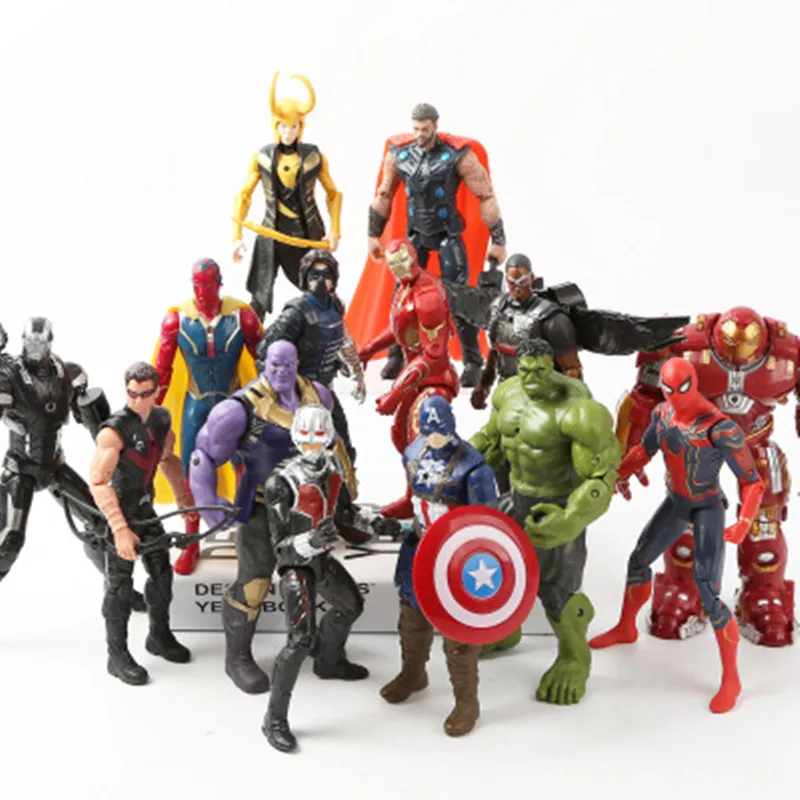 6 PCS Marvel Avengers Infinity War Hulk Ironman Superhero Action Figure Kids Toy 
