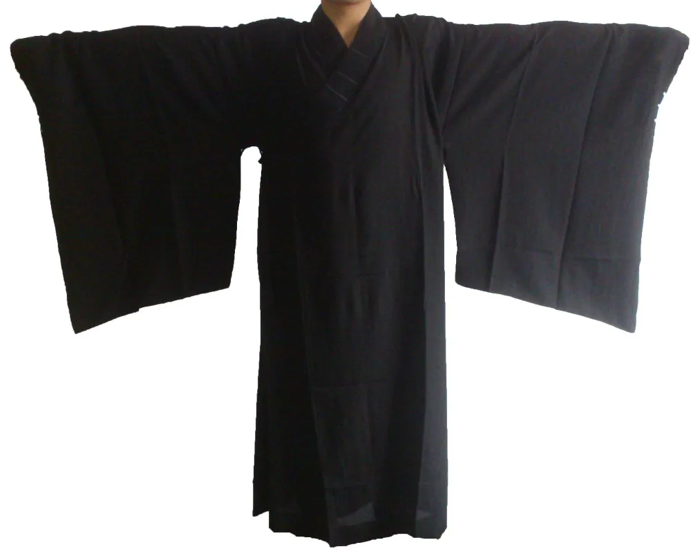 Унисекс известные бренды буддизм Шаолинь аббат монахи платье костюмы лежал медитации аббат монахиня Халат Одежда Кунг-фу haiqing черный