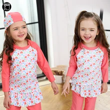 USEEMALL От 2 до 9 лет, купальный костюм для девочек летняя одежда с длинным рукавом UPF50+ с защитой от УФ-лучей из детские купальные костюмы, детский купальник, одежда для серфинга, пляжная одежда