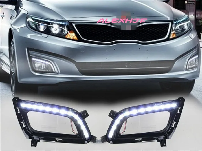July King LED Daytime Running Lights DRL LED Fog Lamp case for KIA Optima K5 2014+, LED Front Bumper Fog Lamps Lights , Full Set July King LED Daytime Running Lights DRL LED Fog Lamp case for KIA Optima K5 2014+, LED Front Bumper Fog Lamps Lights , Full Set