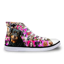 Noisydesigns casual Men sneaker Boys vintage lace up high top flat shoes male vulcanized outdoor canvas black dog dogs 3D print Noisydesigns casual Men sneaker Boys vintage lace up high top flat shoes male vulcanized outdoor canvas black dog dogs 3D print