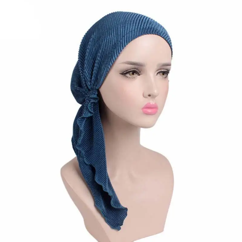 Musim Turban Hijab Hat Cancer Chemo Indian Head Hair Loss Caps Wrap Islamic Arab 