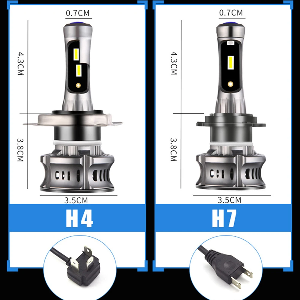 Castaleca 2X H4 светодиодный автомобилей головной светильник H7 H11 H8 HB4 H1 H3 HB3 Авто XT7 белый синий Демон Ангел глаз день туман светильник лампы