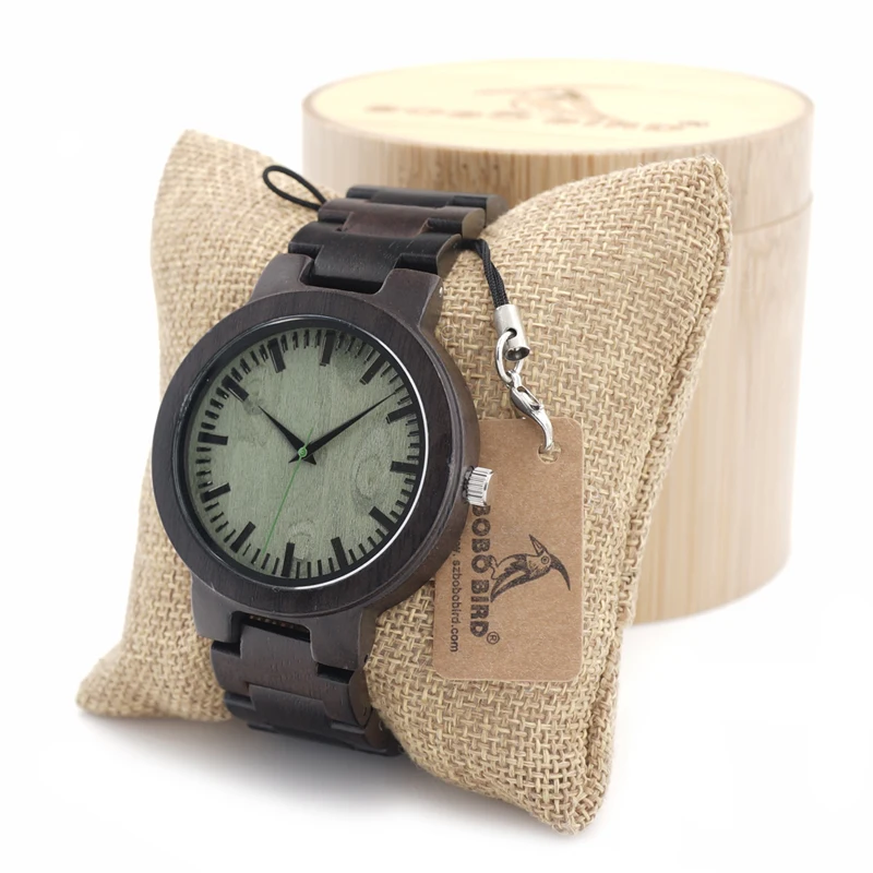 BOBOBIRD C30 Ebony Wood Watches For Mens Watches Top Brand Luxury Quartz Watches With Gift Box