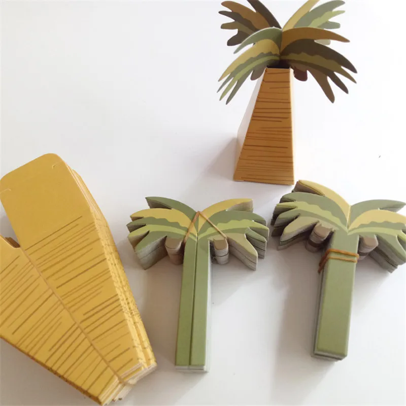 50 шт. кокосовой пальмы летние свадебные конфеты коробка пляж путешествия тема Гавайи Свадебные украшения вечерние подарочная коробка