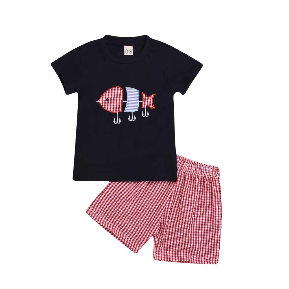 Детская летняя футболка для мальчиков+ штаны, комплект из 2 предметов, комплект детской одежды