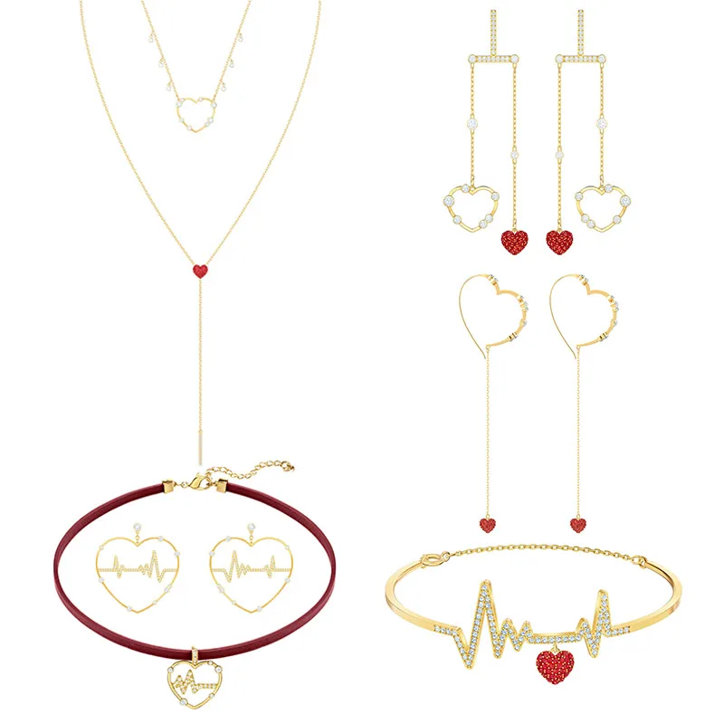 

Original OXO Love Romantic Fashion Female Necklace Earring Bracelet Set Decoration Girl Lady DIY Jewelry Set Free Shipping