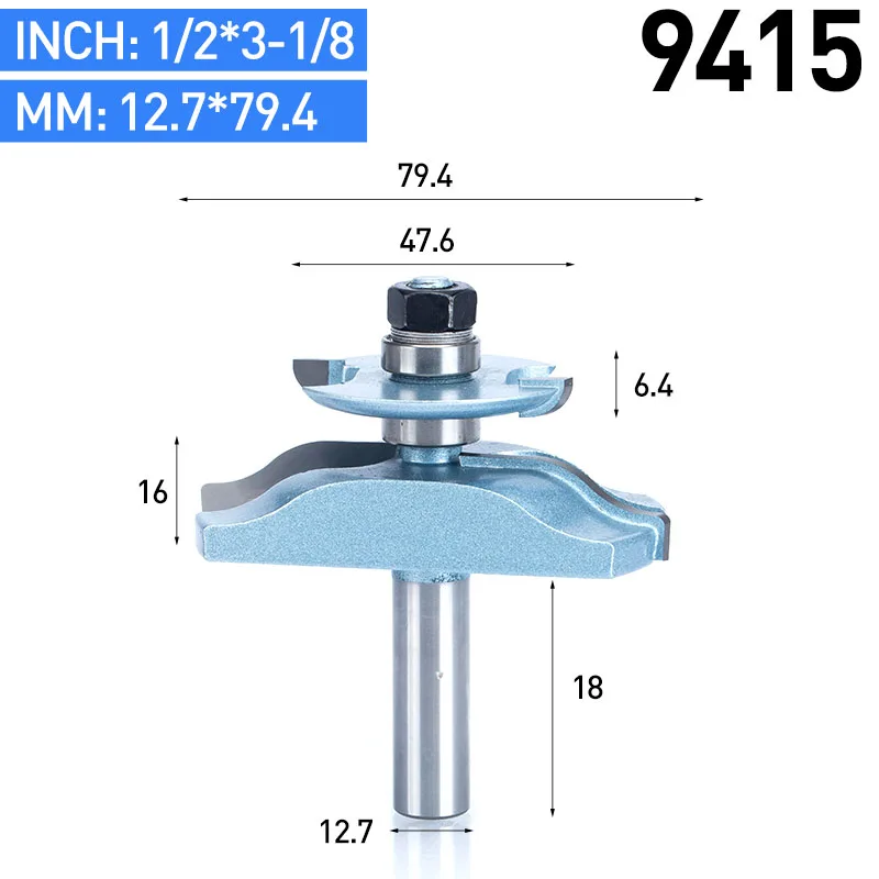 HUHAO 1 шт. 1/" хвостовик промышленного класса деревообрабатывающие Фрезы с ЧПУ инструмент двери кромки биты деревянный излишки фрезы - Длина режущей кромки: 9415