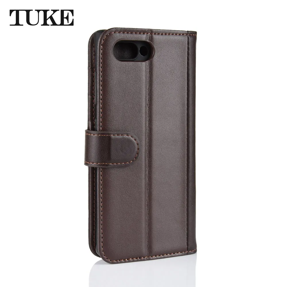  TUKE New Back Case for Blackberry KEY 2 KEY Two Luxury Genuine Leather Flip Phone Cover for Blackbe