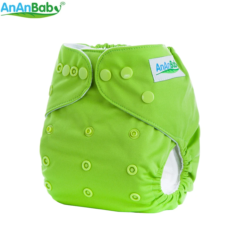 AnAnBaby, все в одном размере, дизайн, 1 шт., одноцветные тканевые подгузники, дышащие подгузники с карманами для малышей, b-серия