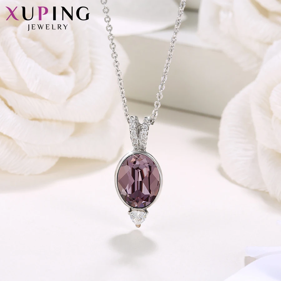 Ювелирные украшения xuping Pendantl ожерелье кристаллы от Swarovski с родиевым цветным покрытием романтические подарки для дам M96-40192
