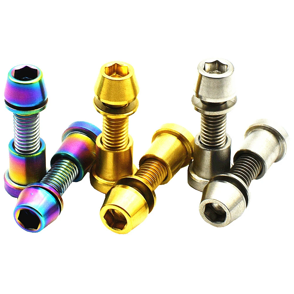 Titanium M5x16 18 20mm Screw Bolt Washer Bicycle Stem for FSA 3T Pack of 6