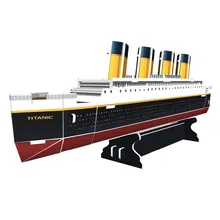 DIY 3D Paper Model Titanic Ship Toy World Famous Boat Architecture Cardboard Puzzle Children Creative-gift Educational Toys