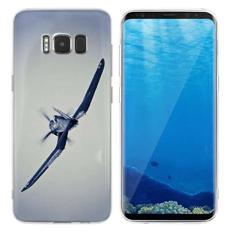 KMUYSL самолет аэроплан из ТПУ, прозрачный, мягкий чехол оболочка для samsung Galaxy S9 S8 Plus S7 S6 Edge - Цвет: 025