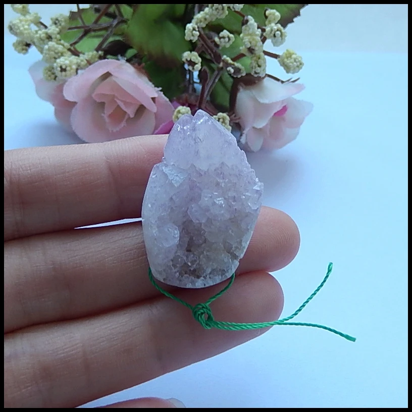 Модные женские ювелирные украшения Drusy с аметистом подвеска из драгоценного