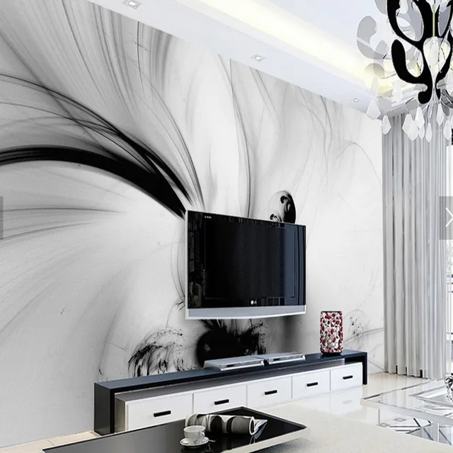 3D Abstrract Zwart Wit Streep Lijn Wallpapers Foto Muurschildering ... 3D Abstrract Zwart Wit Streep Lijn Wallpapers Foto Muurschildering ...