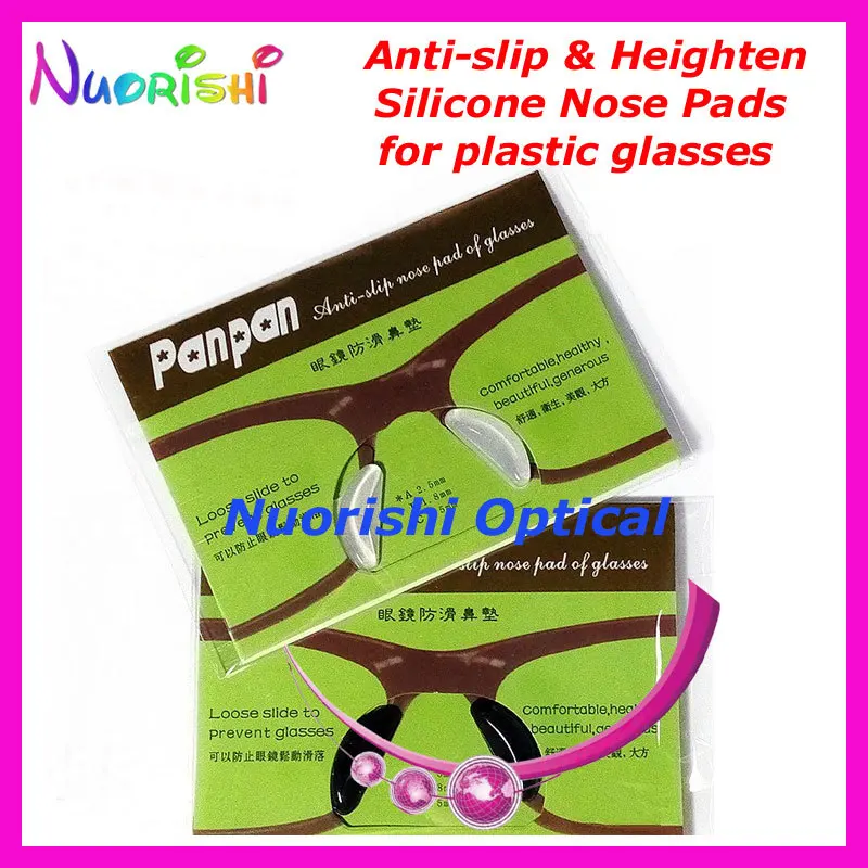 

20 pairs T2100 Anti-slip Silicone Heighten Nose Pads Sticker for Acetate Plastic Glasses Sunglass 1.8/2.5/2.8mm Free Shippping