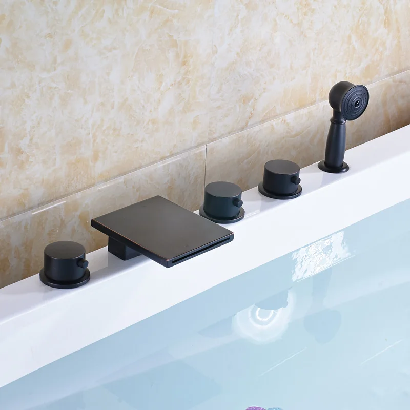 5 шт. смеситель для ванны Водопад с 3 ручками|faucet set|bathtub faucetstub faucet set |