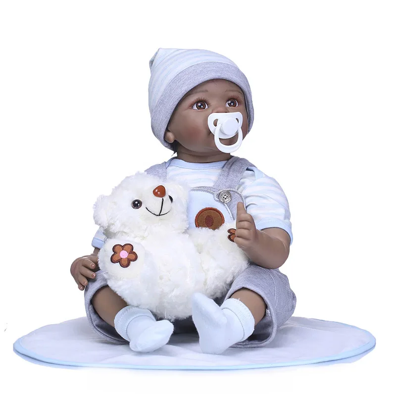 

2018 New 55CM/22inch Jointed Reborn Doll Silicone Newborn Baby Lifelike Princess Girl Dolls Gifts
