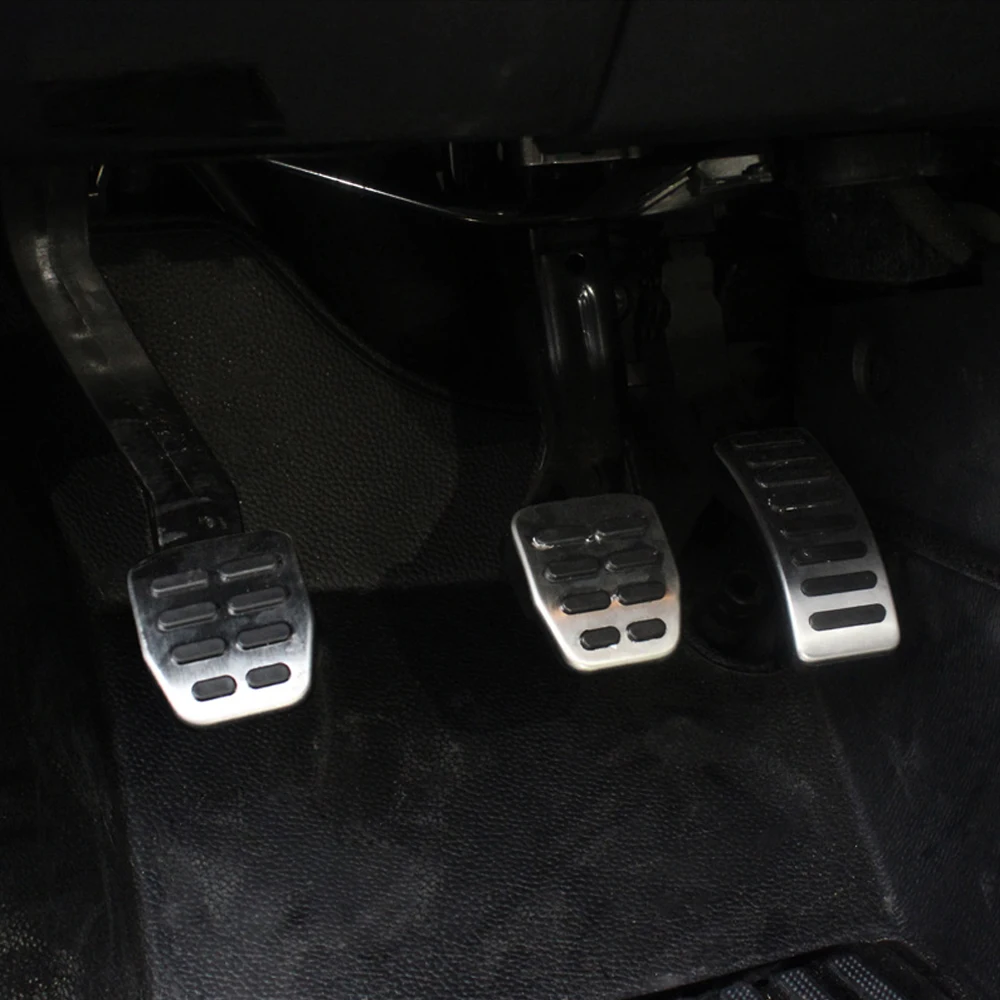 Накладки на педали газа MT AT из нержавеющей стали для VW POLO 9N3/6R JETTA GOLF MK4 BORA VENTO SKODA Seat