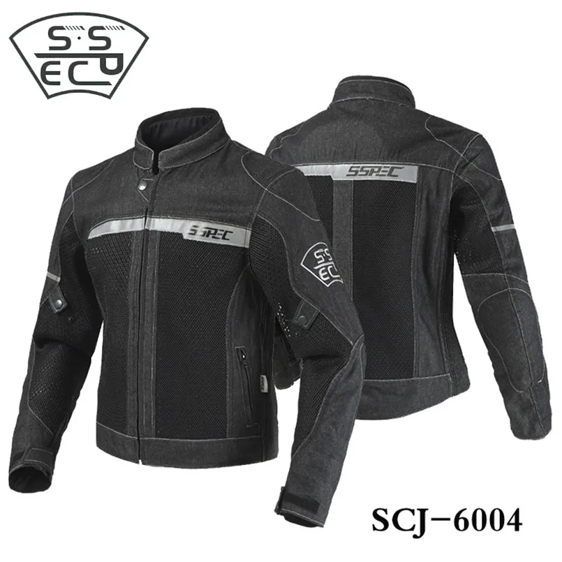 

Free Shipping Men Motorcycle Jacket Summer Motorbike Riding Biker Jacket Jeans Cloth Breathable Protective Armor Moto Clothing