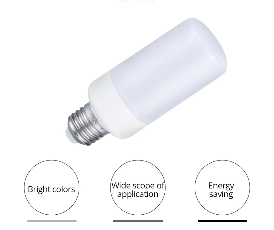 Ампулы светодиодный E27 пламя лампы 85-265 В 5 Вт 7 Вт 9 Вт красочные динамический пламя эффект светодиодный лампы 3 режима Радуга свет для отдыха