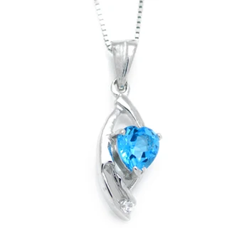 

Qi Xuan_Blue Stone Simple Elegant Pendant Necklace_Real Blue Stone Necklace_Quality Guaranteed_Manufacturer Directly Sale