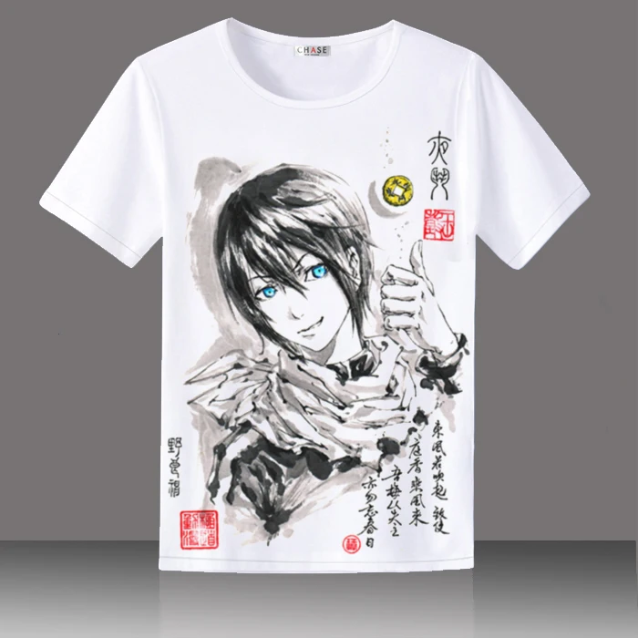 Noragami косплей футболка YATO аниме футболка модные мужские и женские футболки