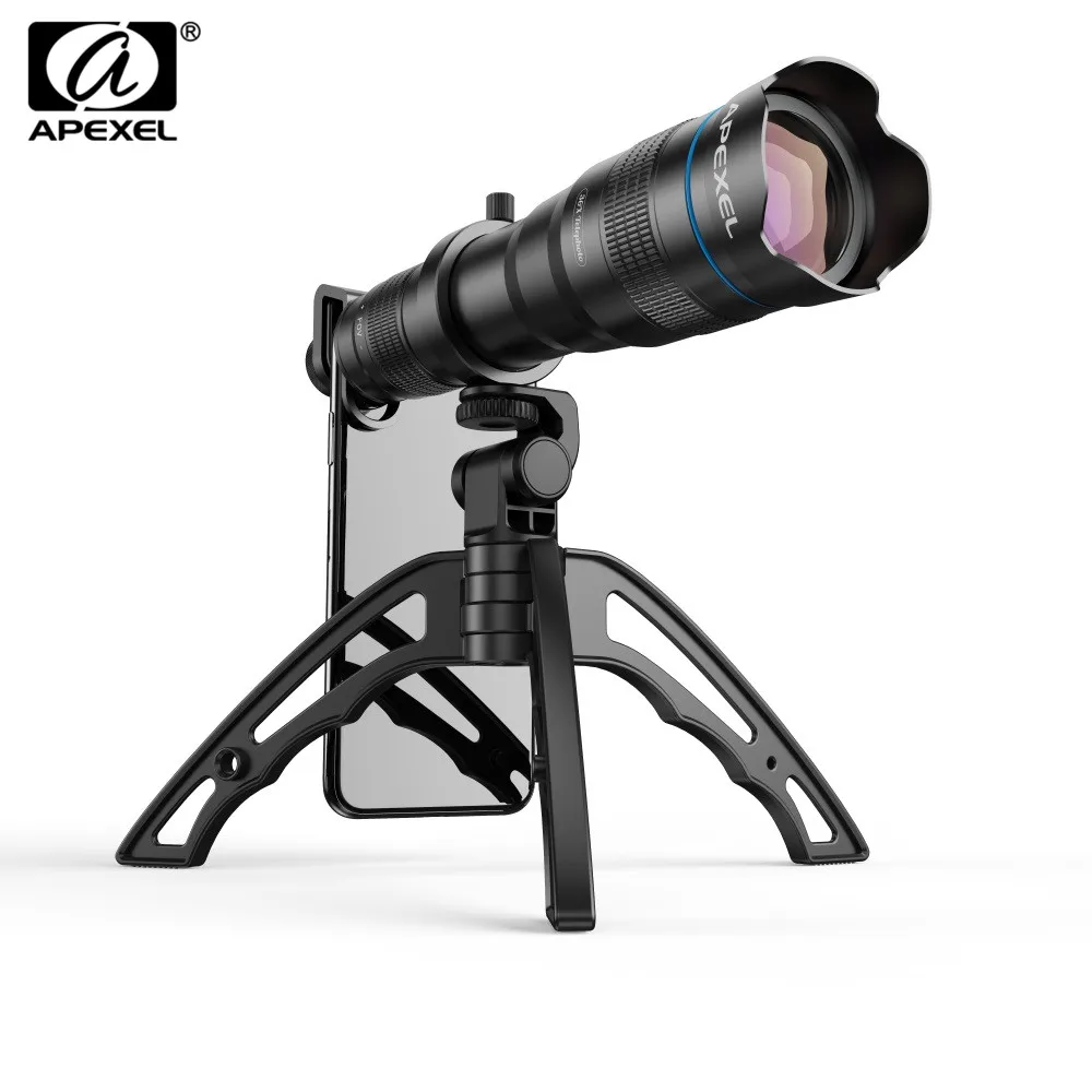 Najtaniej APEXEL HD 36X obiektyw telefonu aparat teleobiektyw Zoom monokularowy soczewki teleskopu + SelfieTripod ze zdalna migawka dla wszystkich smartfonów