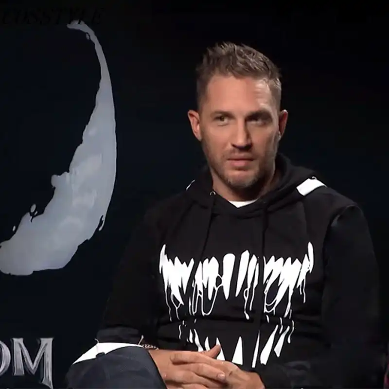 S 3xl Venom Tom Hardy Hoodie Superhero Cool Black White Autumn