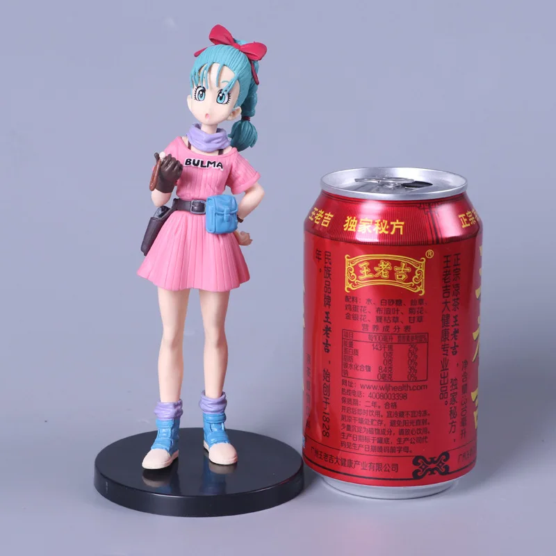 Аниме Dragon Ball Z Bulma розовая юбка для поиска. Фигурка DBZ Гоку друг ПВХ Коллекция Модель 14 см