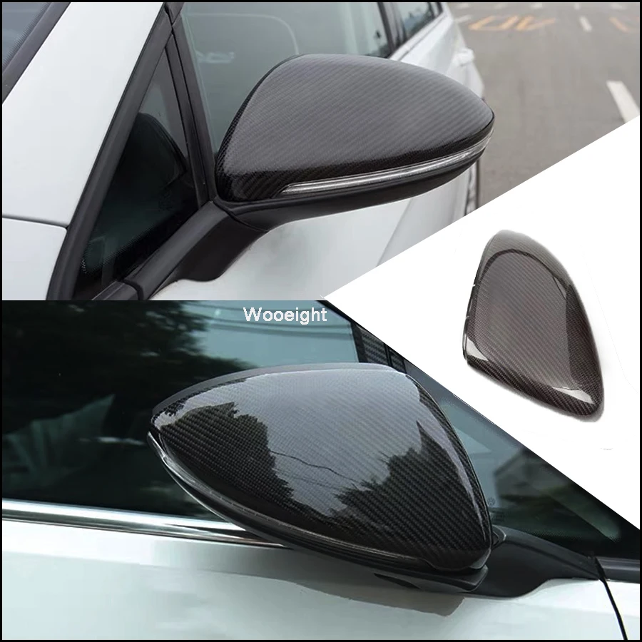 2Pcs Carbon Fiber Auto Car Mirror Cover For VW Golf 7 MK7 2014 2015 2016 2017 2018 ABS Side Rearview Mirror Cover Trim (3)
