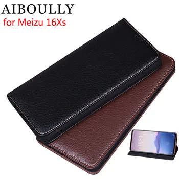 

AIBOULLY For Meizu 16Xs Case Soft Silicone Back Flip Leather Cover Original For Meizu 16th Plus Case Hard Fundas Phone Bag Capas