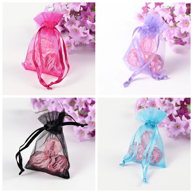 

Organza Gift Bags & Pouches for Jewelry Wedding Home Party Decoration Crafts Pack Festive Supplies 100pcs/lot Wholesale 5x7cm