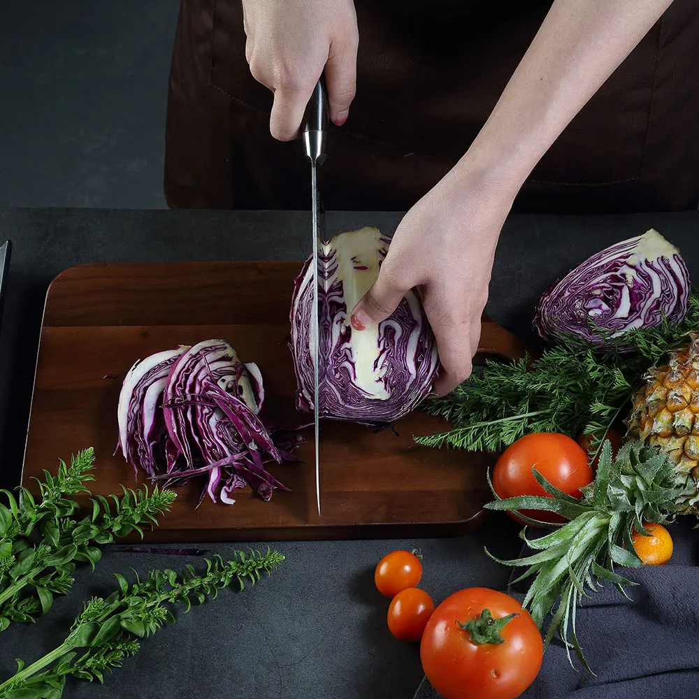 KEEMAKE 8.5 inch Chef Knife German 1.4116 Steel Blade Chef's Santoku Kitchen Knives Color Wood Handle with Exquisite Box Gift KEEMAKE 8.5 inch Chef Knife German 1.4116 Steel Blade Chef's Santoku Kitchen Knives Color Wood Handle with Exquisite Box Gift