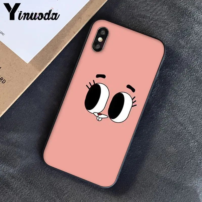 Yinuoda удивительный мир Gumball gumball новое поступление черный чехол для телефона iPhone 8 7 6 6S 6Plus 5 5S SE XR X XS MAX Coque - Цвет: A12