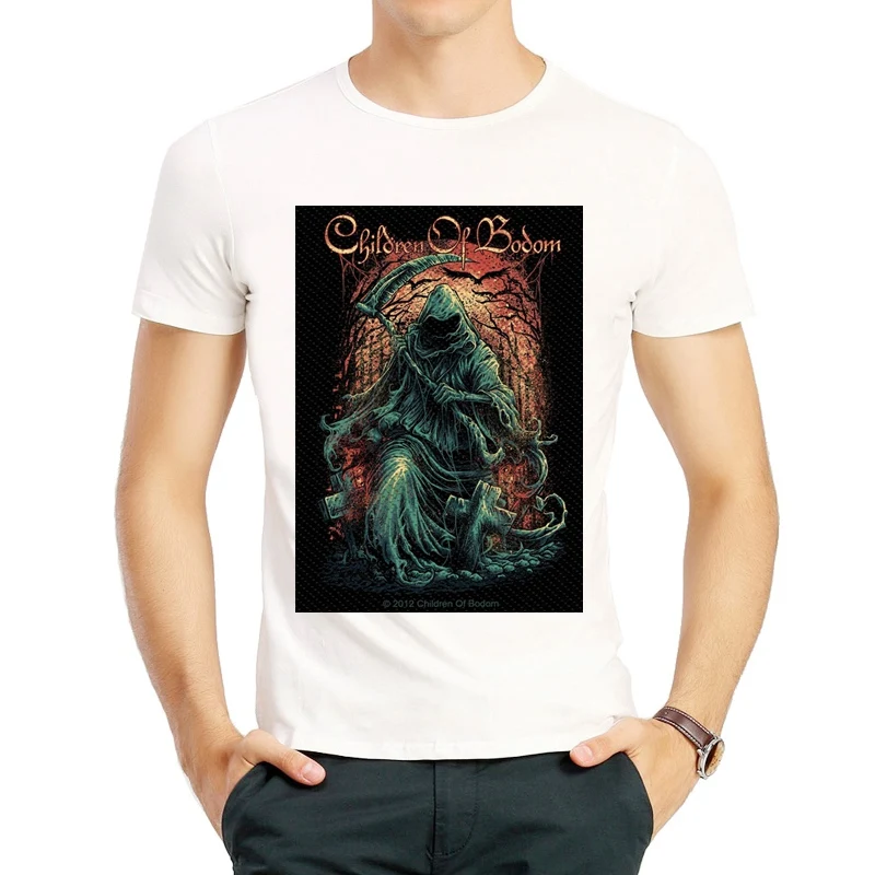 

Children of Bodom T Shirt Fashion Short Sleeve White Color Children of Bodom Logo T Shirt Top Tees tshirt Men Women