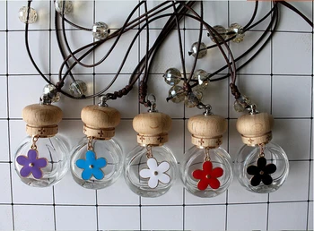 

6ml High Quality Car Pendant Ornaments Perfume Glass Bottle Empty Car Hanging Bottle 2pcs/lot