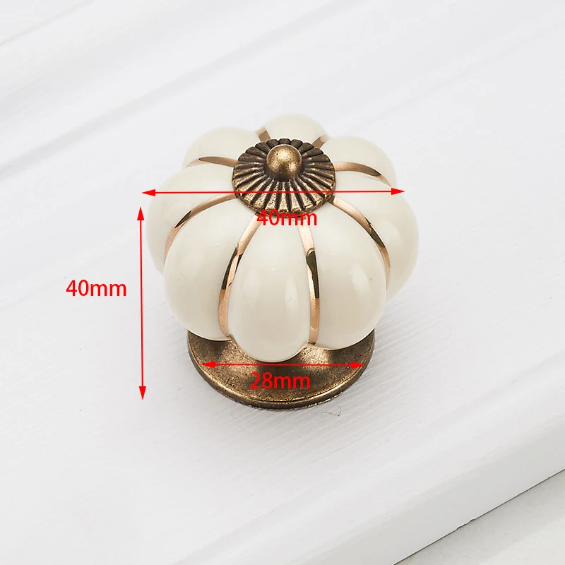 Kak puxadores de cerâmica 40mm, maçanetas para