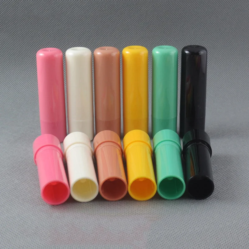 

Free Shipping Beige Black Pink 4g Plastic Homemade Lip Balm Bottle 5ml Empty Handmade Lipstick Tube Bottles