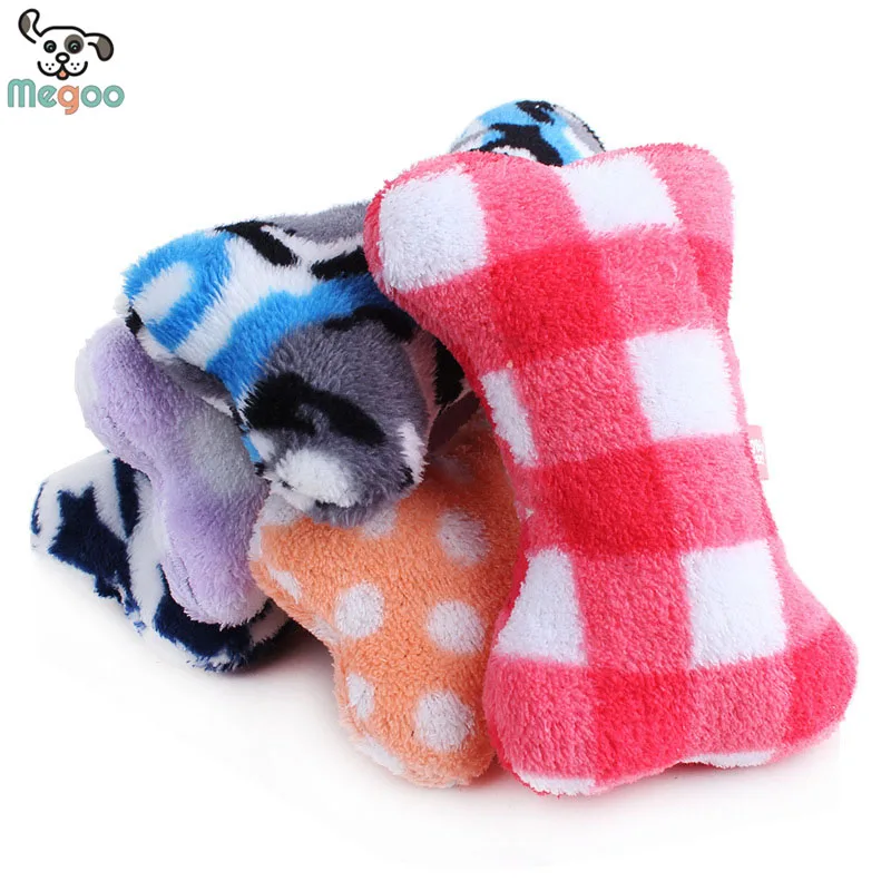 Buy 1pc Plush Pet Dog Sound Toys Bone Shape Puppy Cat