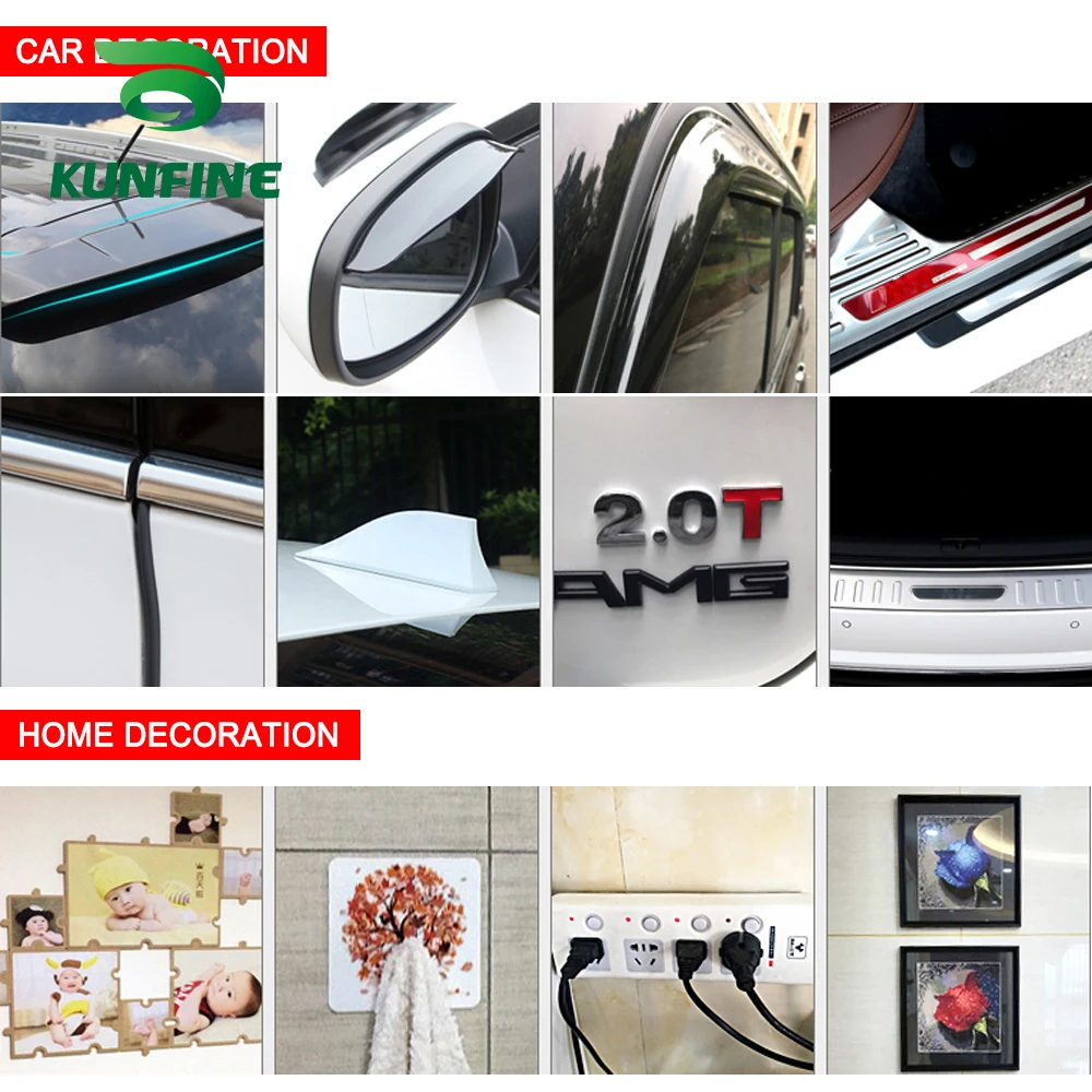 Decoration Tools Auto Glue Sticker Car Double Sided Tape Acrylic Foam Transparent Adhesive Car Stickers  (2)