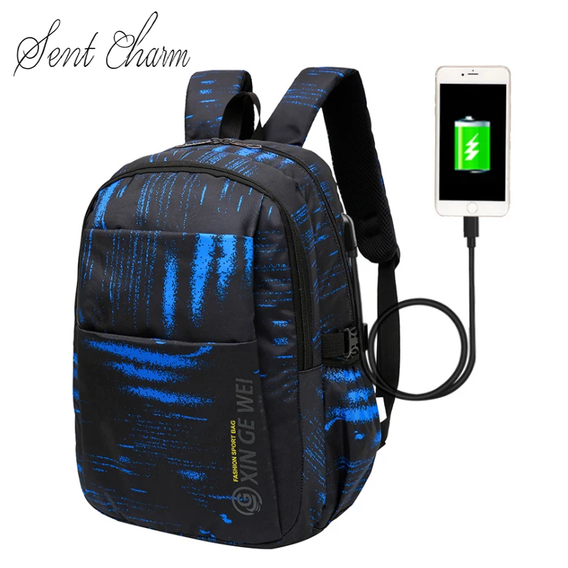 

2018 SENTCHARM High Capacity Laptop Backpack Men Women Notebook Computer School Students Bag Travel Backpack For Teenagers LT150