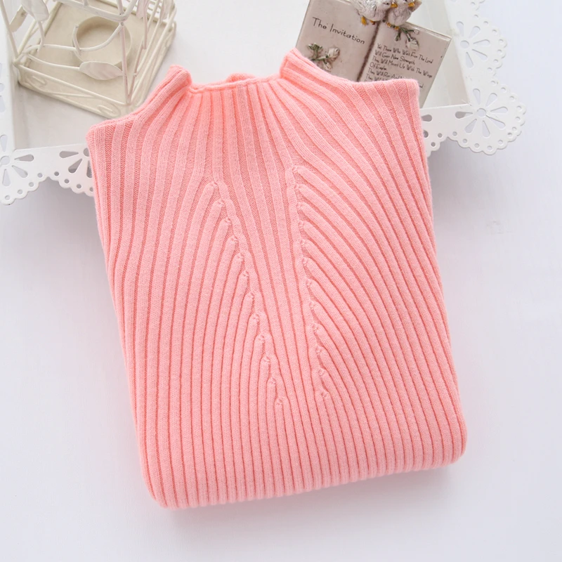 От 6 до 8 лет свитер для девочек мягкие хлопковые свитера с длинными рукавами Пуловеры на весну, осень и зиму, детская одежда, 010 - Цвет: Розовый