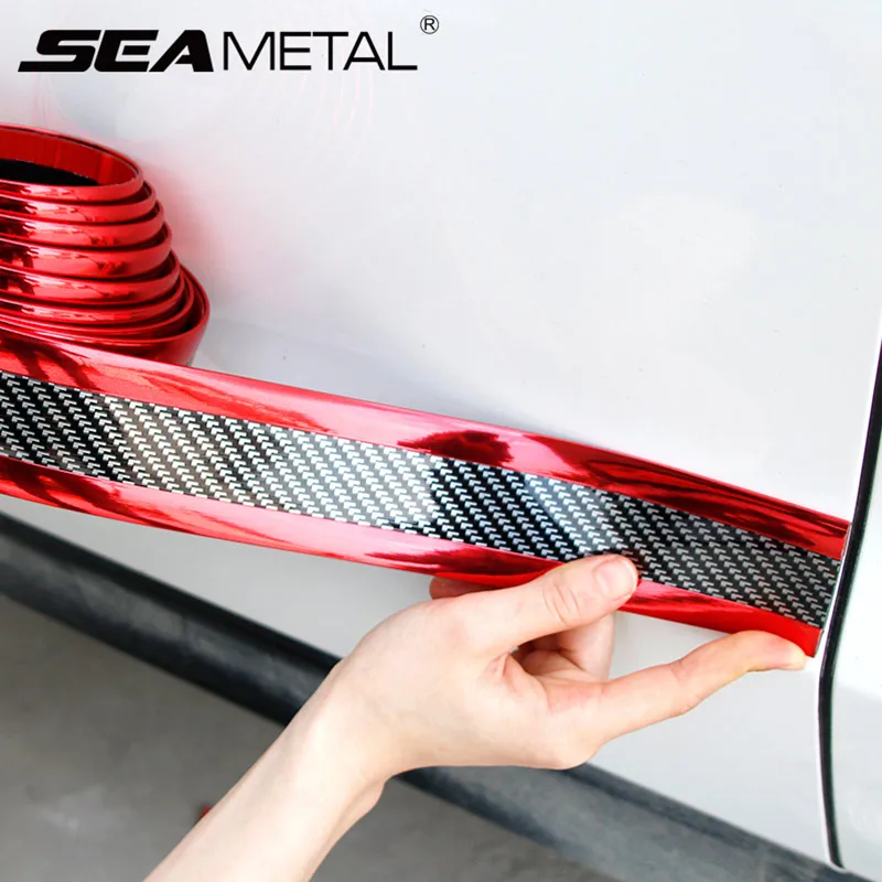 

Car Sticker 5D Carbon Fiber Vinyl Stickers Universial Anti-collision Rubber Protector Car Door Styling Exterior Auto Accessories