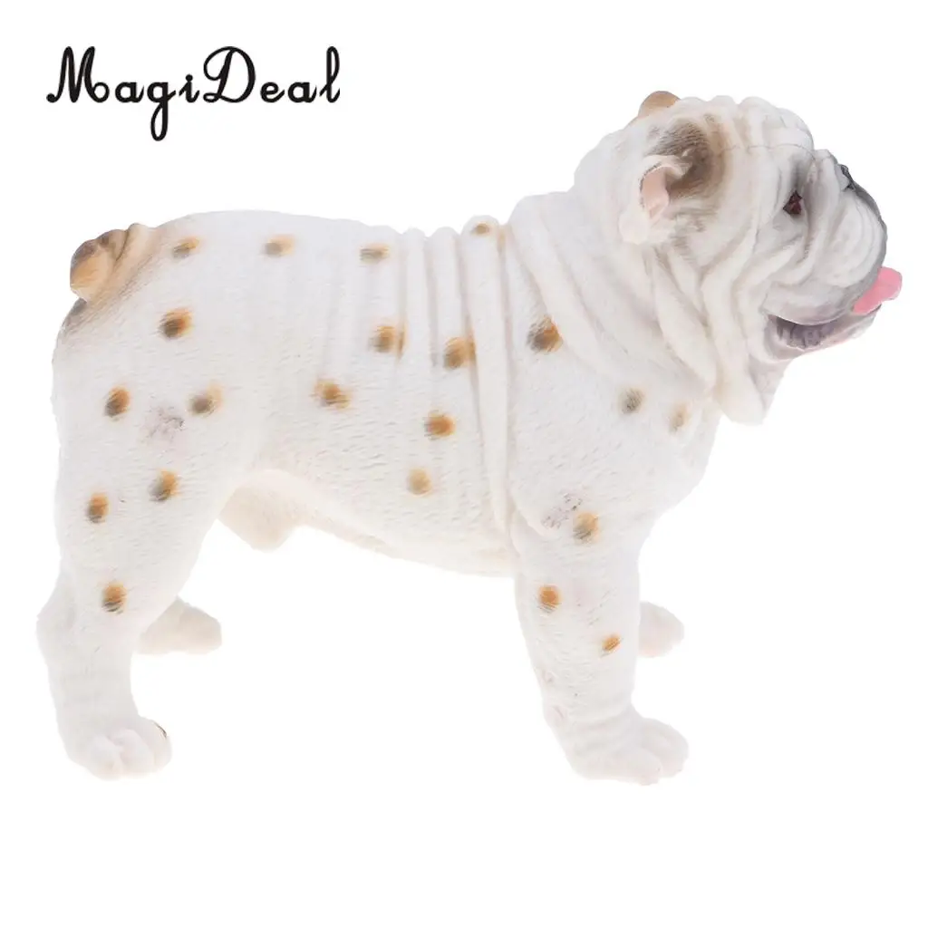 3.7'' British Bulldog Action Figure Figurine for Kids and Toddlers, Educational Toy, Birthday Presents